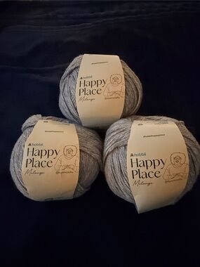 Hobbii Happy Place Melange Yarn - Light Gray